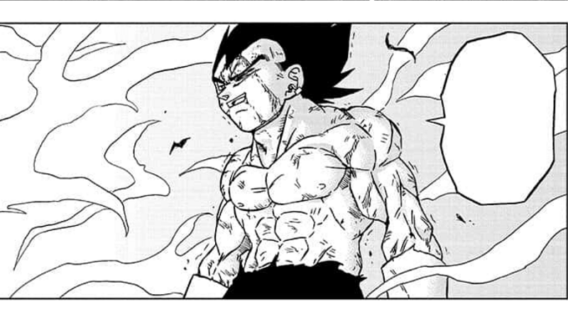 Vegeta sempat menerima saja saat hendak dibunuh Granolah. mangaplus.shueisha.co.jp/Dragon Ball Super