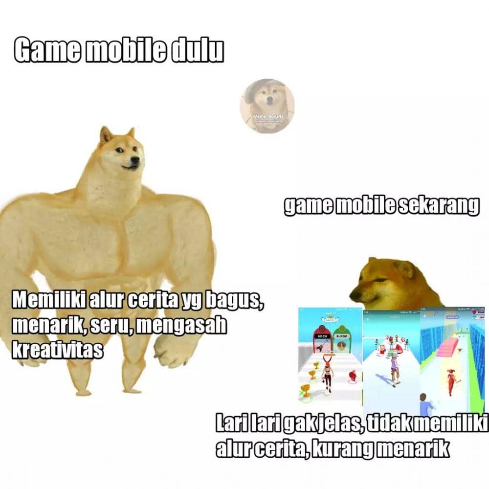 meme kuat vs. lemah (instagram.com/meme_doge12)