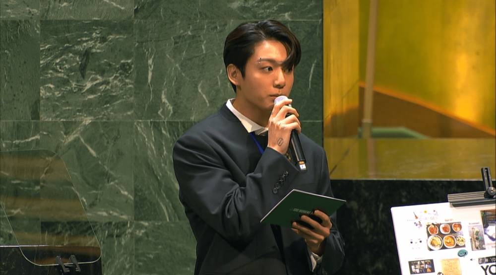 Jungkook BTS di UNGA Majelis Umum PBB ke-76 (youtube.com/United Nations)