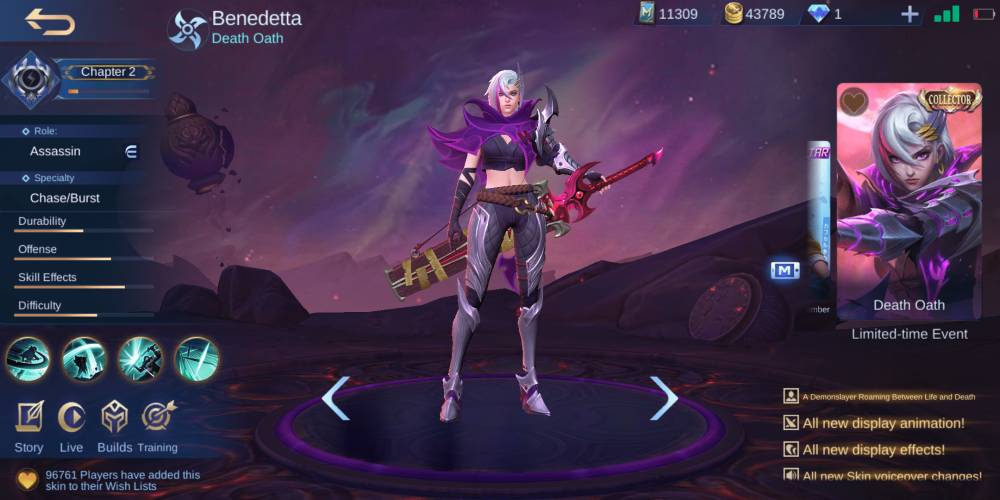 Hero Benedetta Mobile Legends (dok. Pribadi/Kiswanto Sugeng)
