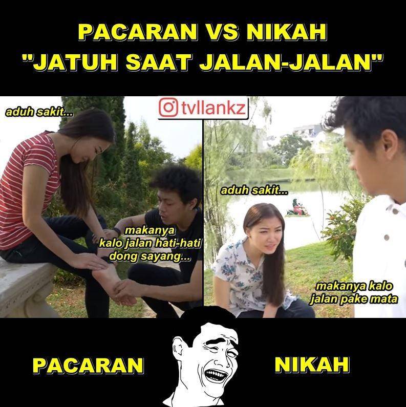meme sebelum vs sesudah menikah (instagram.com/tvllankz)
