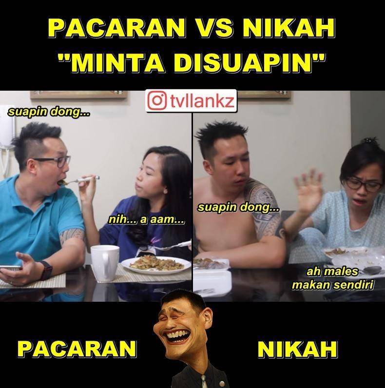meme sebelum vs sesudah menikah (instagram.com/tvllankz)