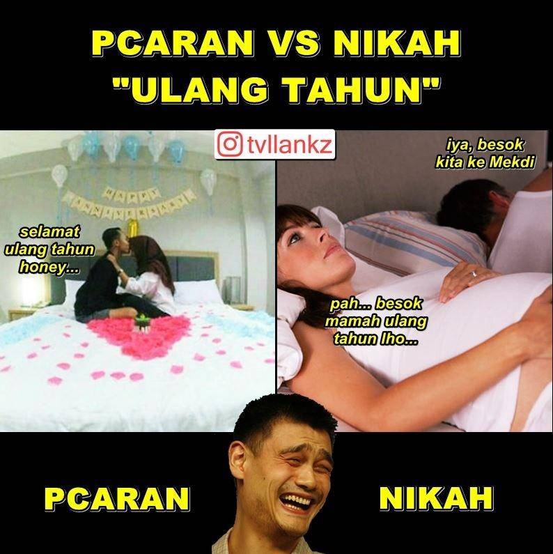 meme sebelum vs sesudah menikah (instagram.com/tvllankz)