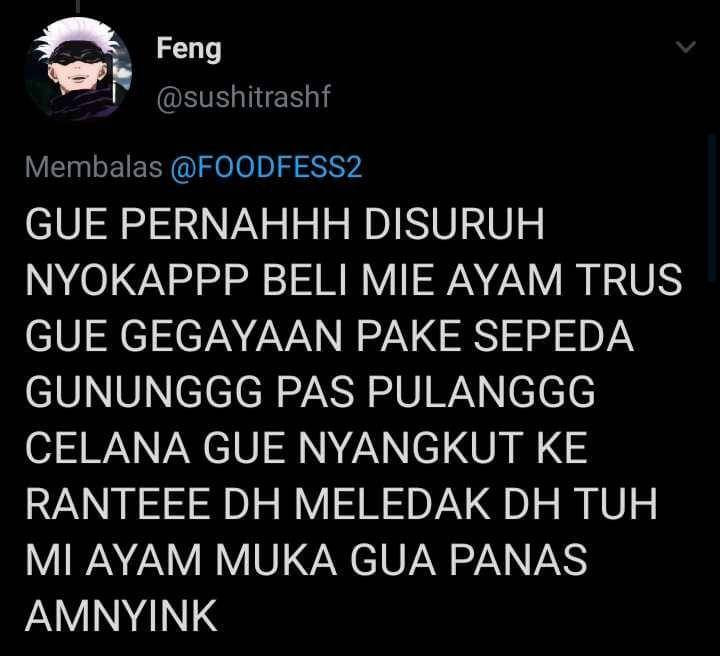 cerita makanan jatuh di jalan (twitter.com/sushitrashf)