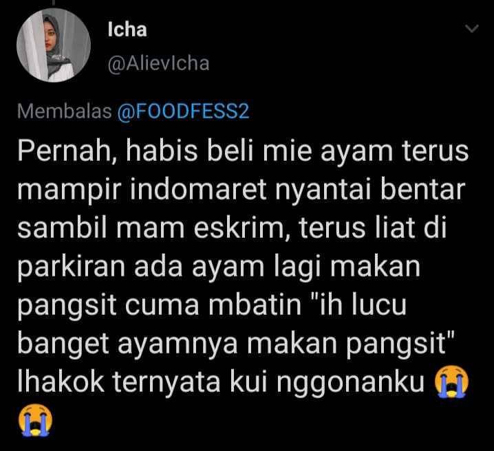 cerita makanan jatuh di jalan (twitter.com/Alievlcha)