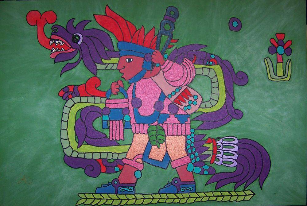 ilustrasi dewa orang Aztec Quetzalcoatl(pixabay.com/austinstar)