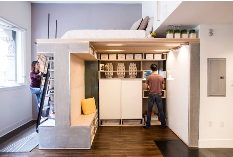 Inspirasi Kamar Tidur Bergaya Mezzanine (houzz.co.uk)