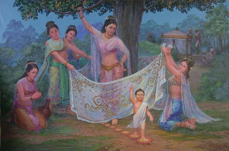ilustrasi Siddhartha Gautama saat kecil (vridhamma.org)