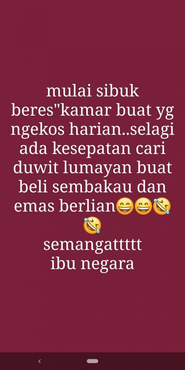 status WhatsApp ibu kos (Twitter.com/txtdarikostan)