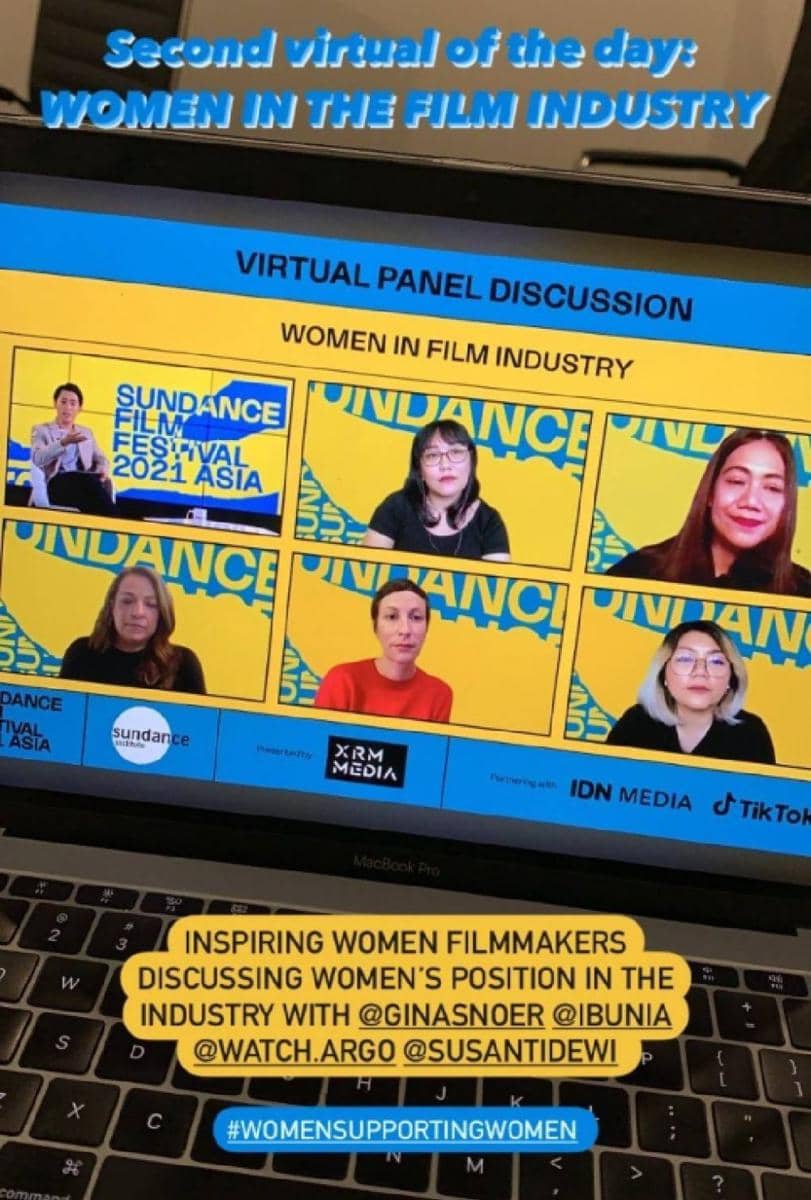 cuplikan panel diskusi daring "Women in Film Industry" (instagram.com/sundanceffasia)