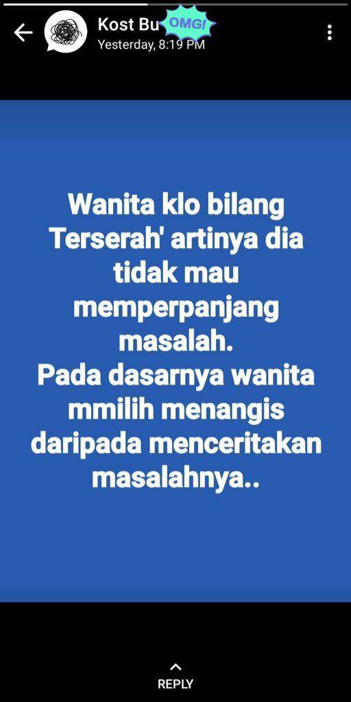 status WhatsApp ibu kos (Twitter.com/txtdarikostan)