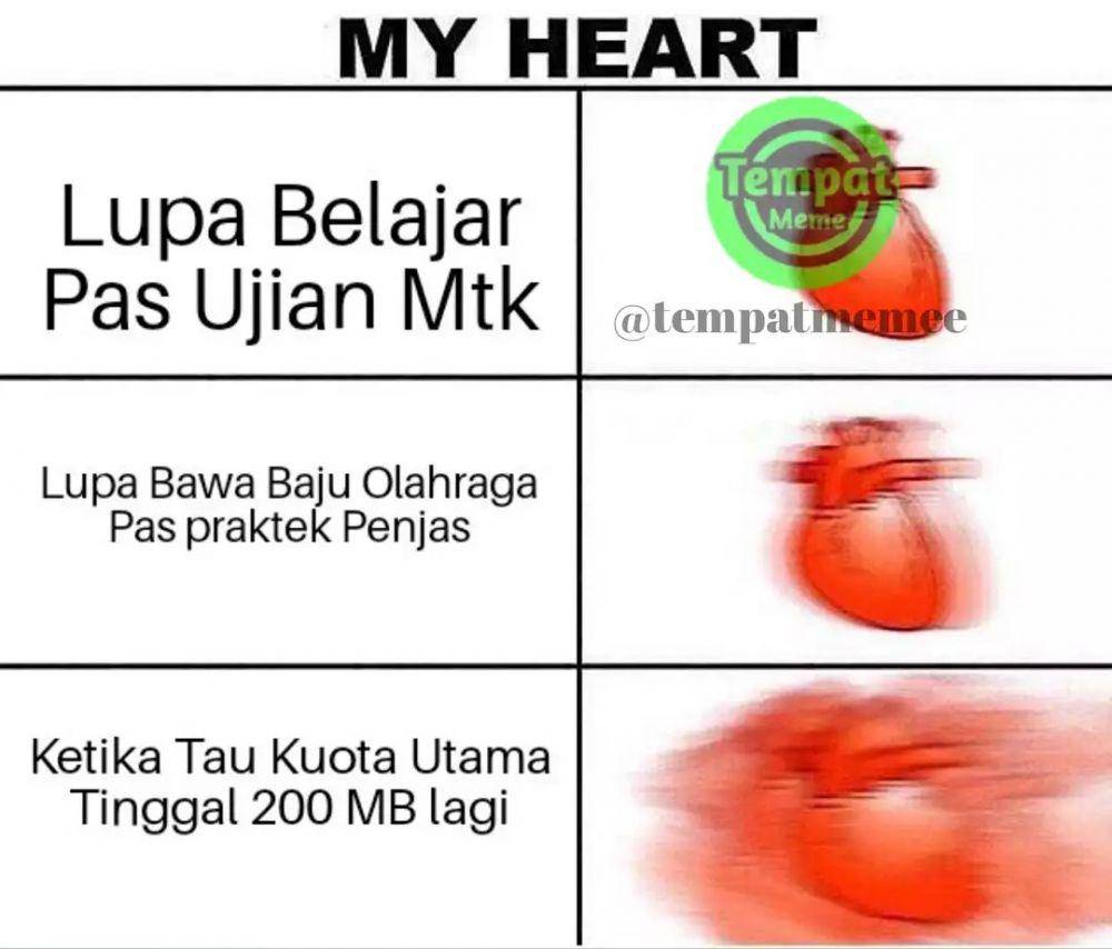 meme jantung berdebar (instagram.com/tempatmemee)