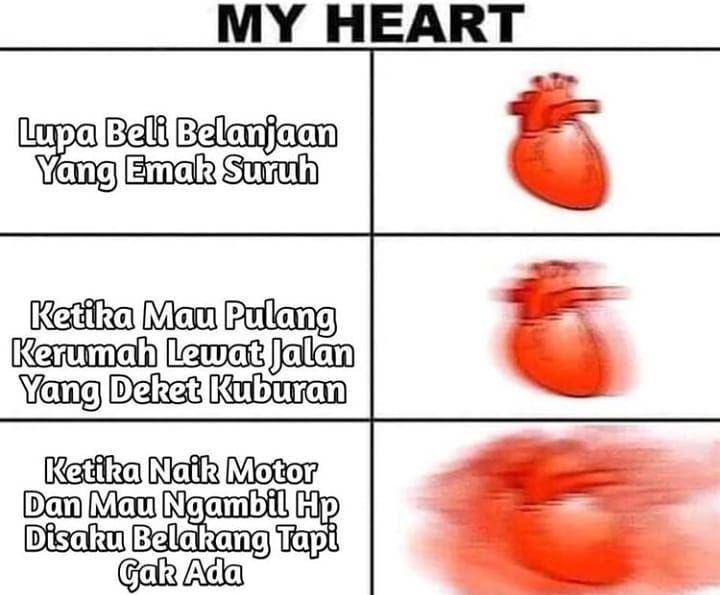 meme jantung berdebar (instagram.com/tempatmemee)