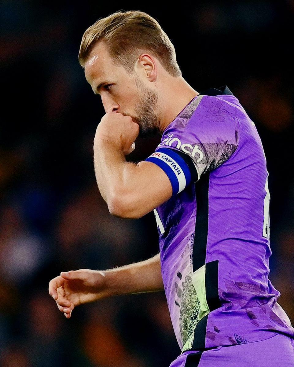 potret Harry Kane di laga melawan Wolverhampton (twitter.com/SpursOfficial)