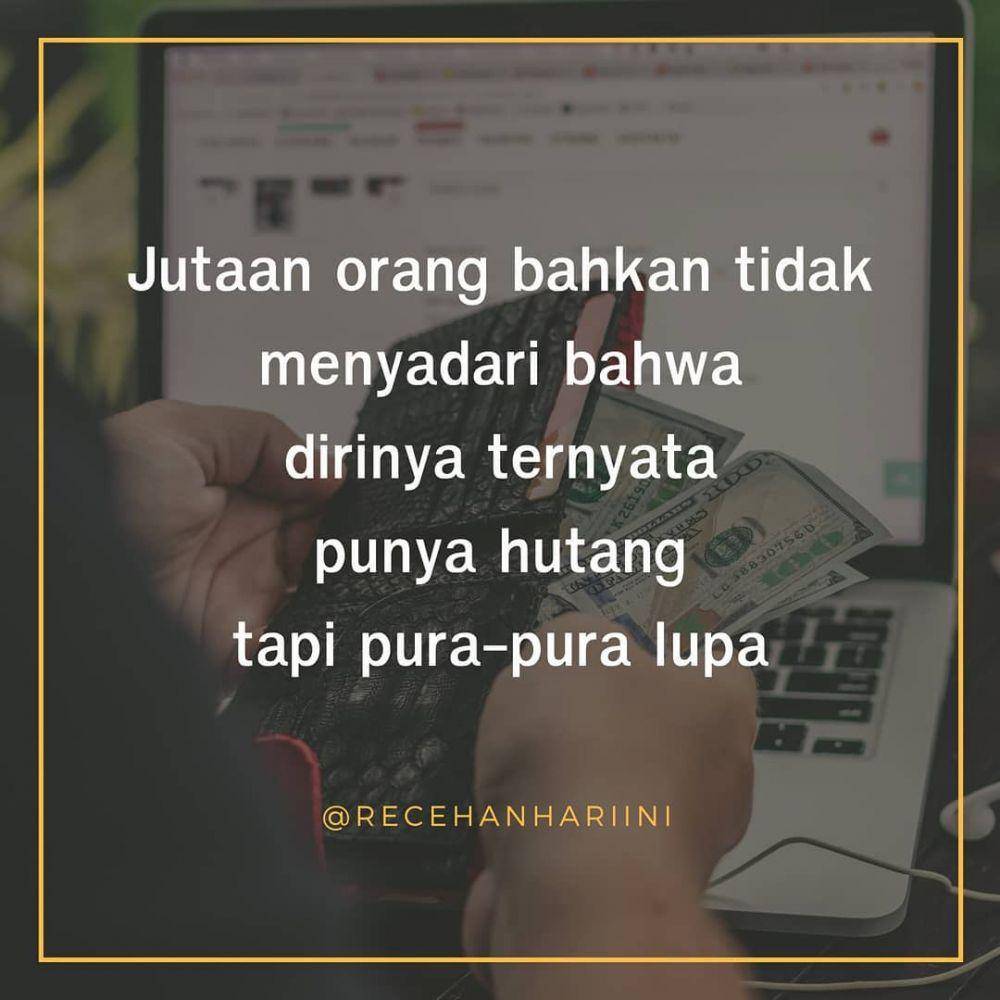 meme utang (instagram.com/recehanhariini)