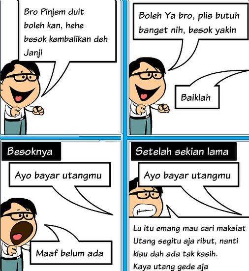 meme utang (instagram.com/hachikoprint)