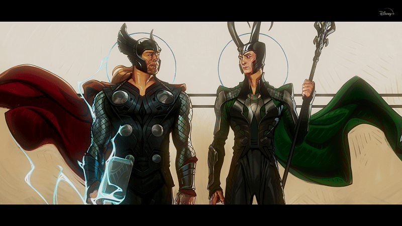 Thor dan Loki di What If. Disney+ Hotstar/What If
