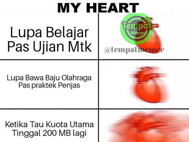 meme jantung berdebar (instagram.com/tempatmemee)