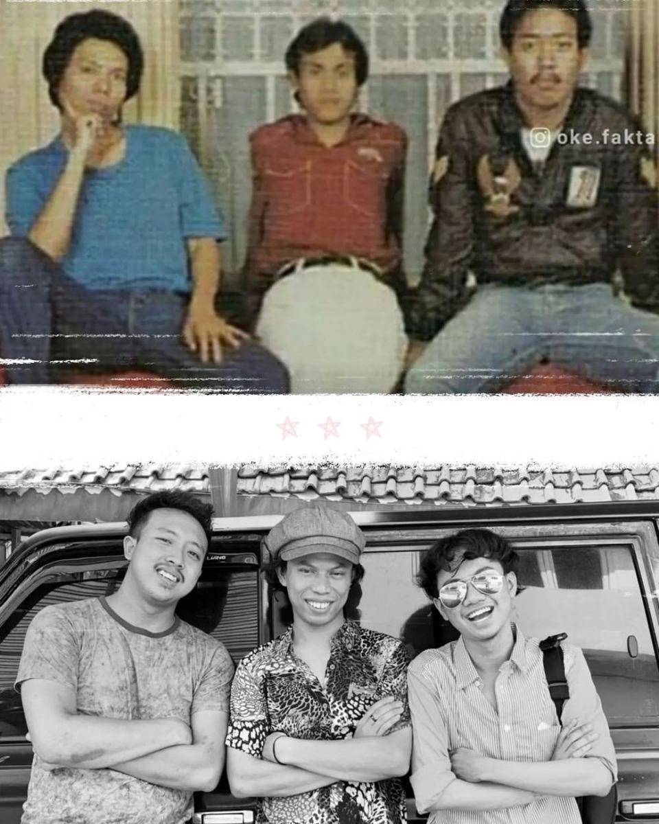 Tiga pria mirip Dono, Kasino, Indro Warkop DKI. (instagram.com/alfindk)