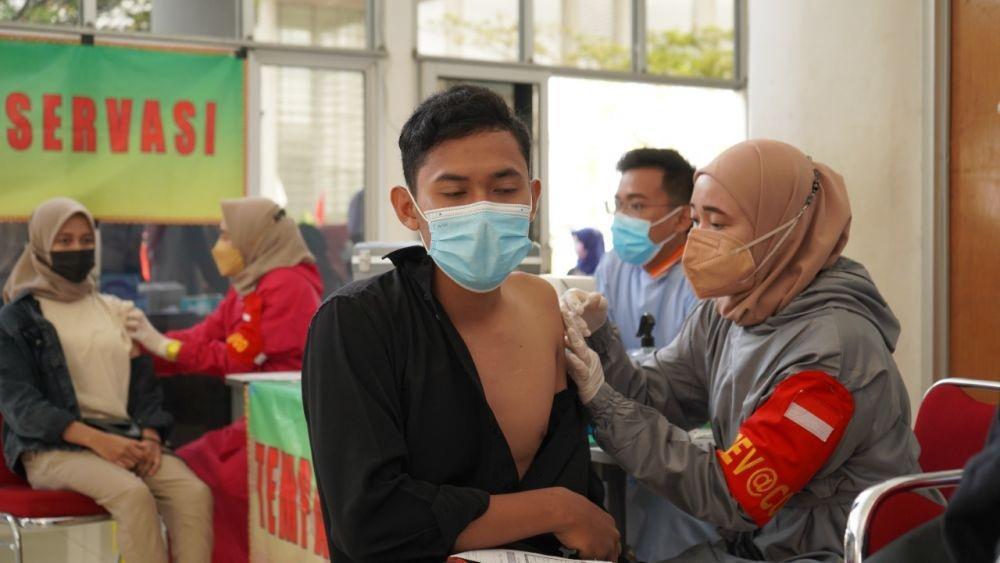 Institut Teknologi Sumatera (ITERA) menggelar program vaksinasi COVID-19 bagi mahasiswa 24-25 September 2021. (IDN Times/Istimewa).