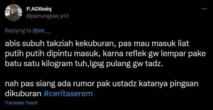 cerita seram warganet (twitter.com/pamungkas_a10)