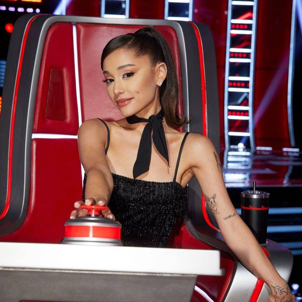 Ariana Grande di The Voice US. (instagram.com/nbcthevoice)