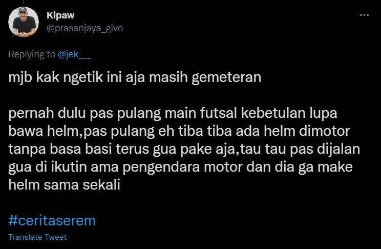 cerita seram warganet (twitter.com/prasanjaya_givo)