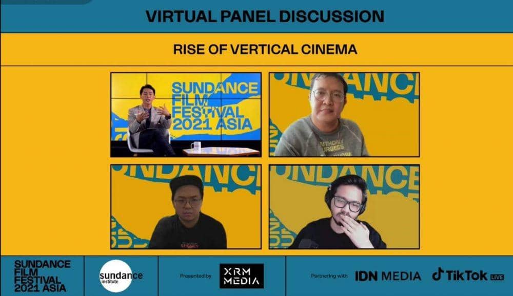 foto moderator dan keempat panelis topik Rise of Vertical Cinema (dok. Sundance Film Festival: Asia 2021)