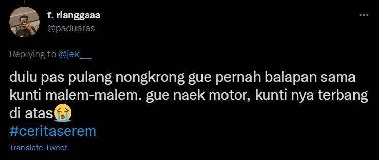 cerita seram warganet (twitter.com/paduaras)