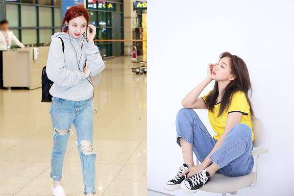 Bawahan celana jeans ala Nayeon Twice (instagram.com/imnayeondaily)