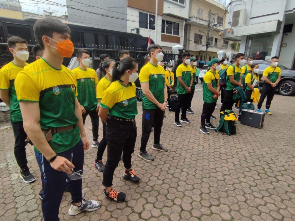 Para atlet wushu Sumut yang akan berangkat ke Merauke (Dok.IDN Times/istimewa)