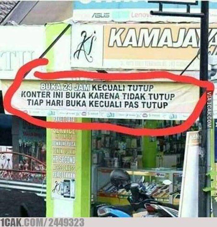alasan kocak toko tutup (1cak.com)