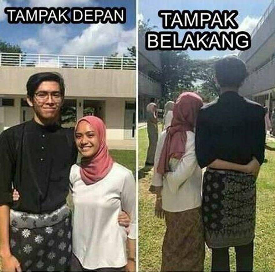 meme difoto dari depan vs belakang (instagram.com/receh.id)