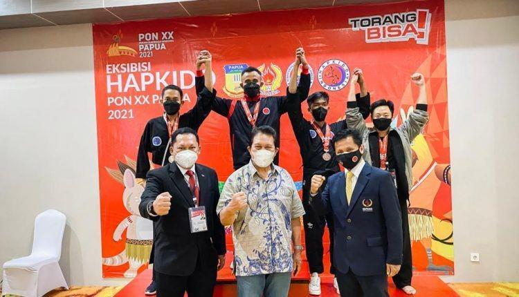 Kontingen Lampung juara umum cabang olahraga eksebisi hapkido di PON Papua 2021. (Instagram.com/ hapkido_lampung)