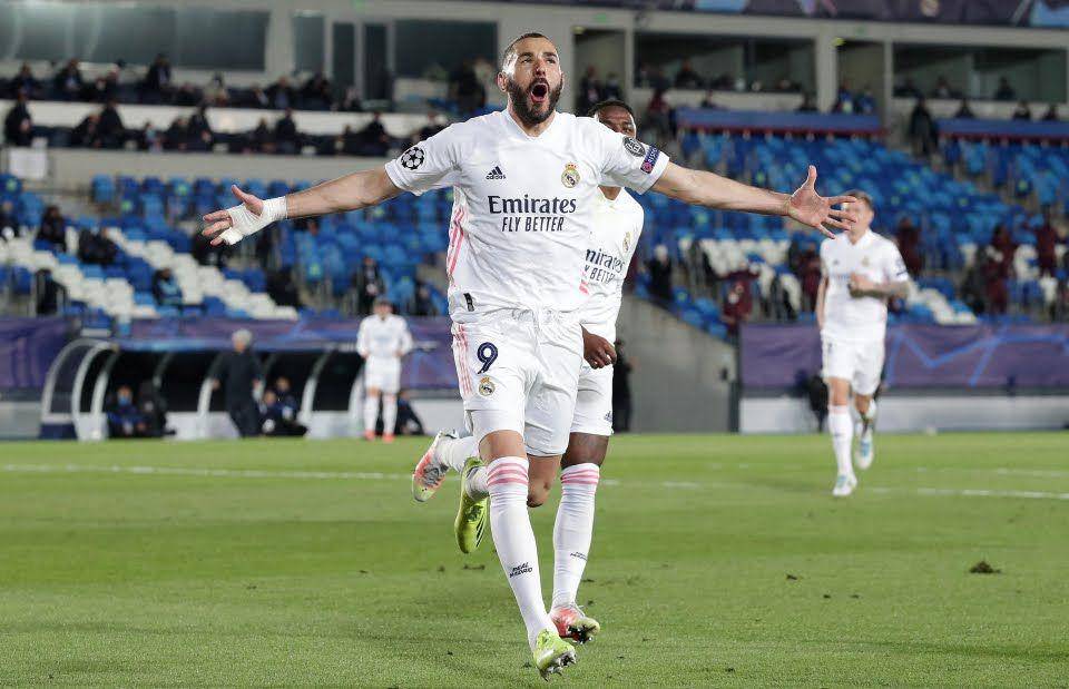 Potret gaya selebrasi Karim Benzema (talksport.com)