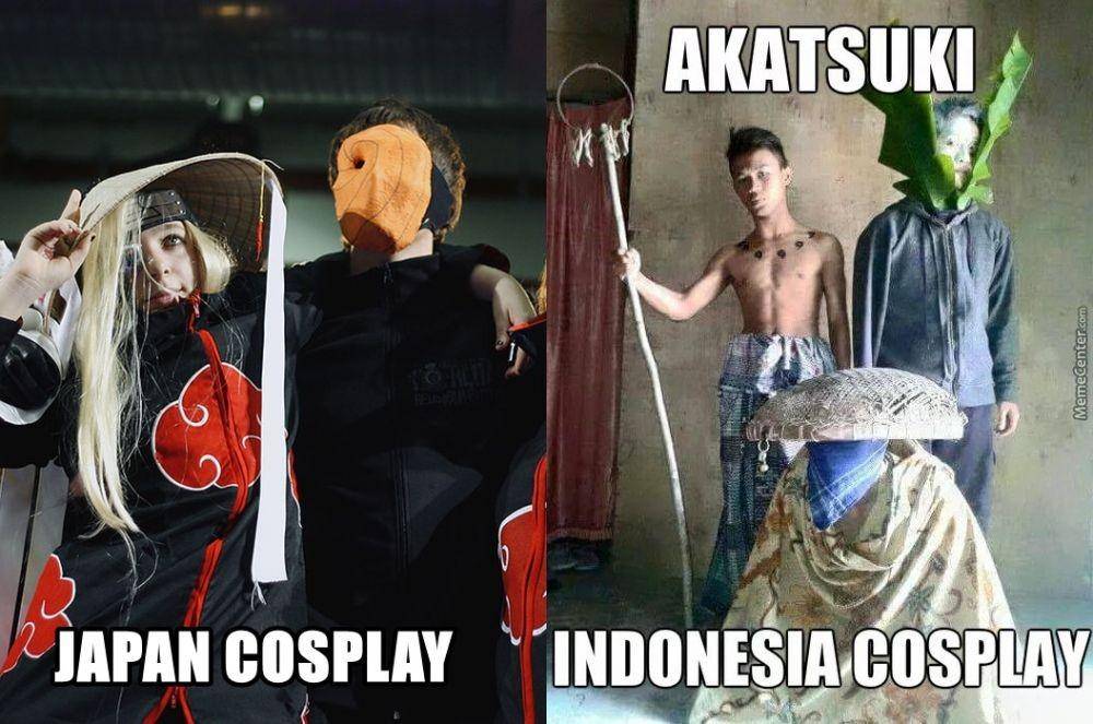 meme cosplay indonesia vs jepang (memecenter.com)