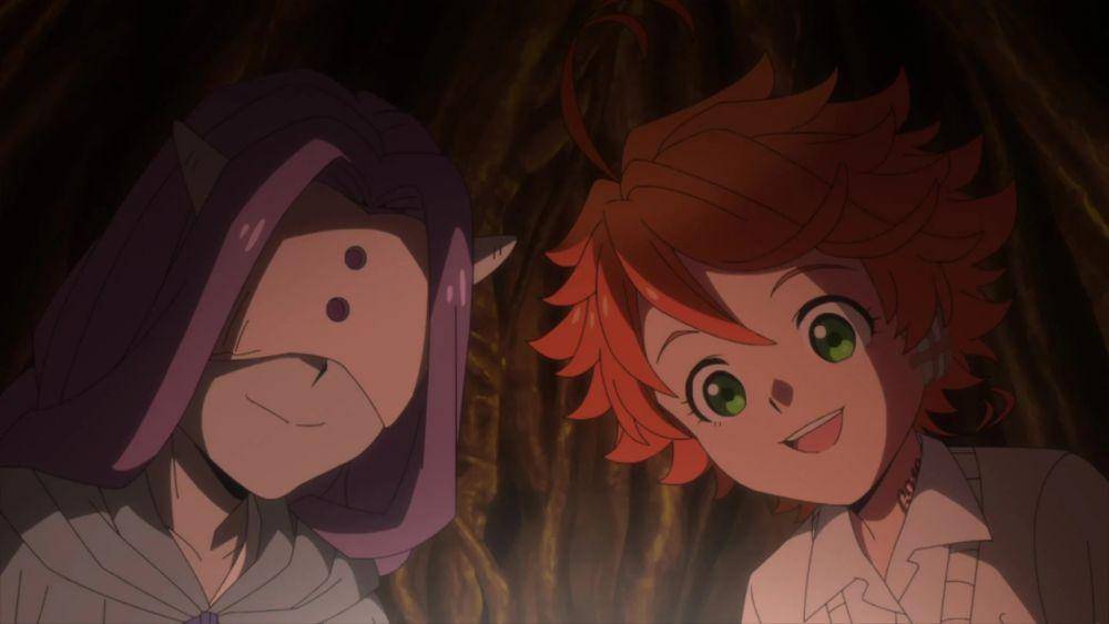 Mujika dan Emma (dok. Studio Cloverworks/The Promised Neverland)