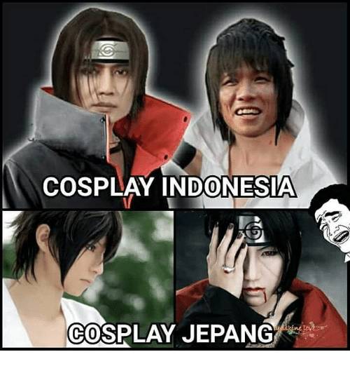 meme cosplay indonesia vs jepang (me.me)