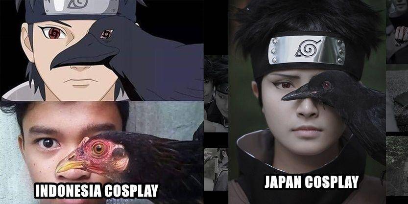 meme cosplay indonesia vs jepang (instagram.com/ngumpulreceh)