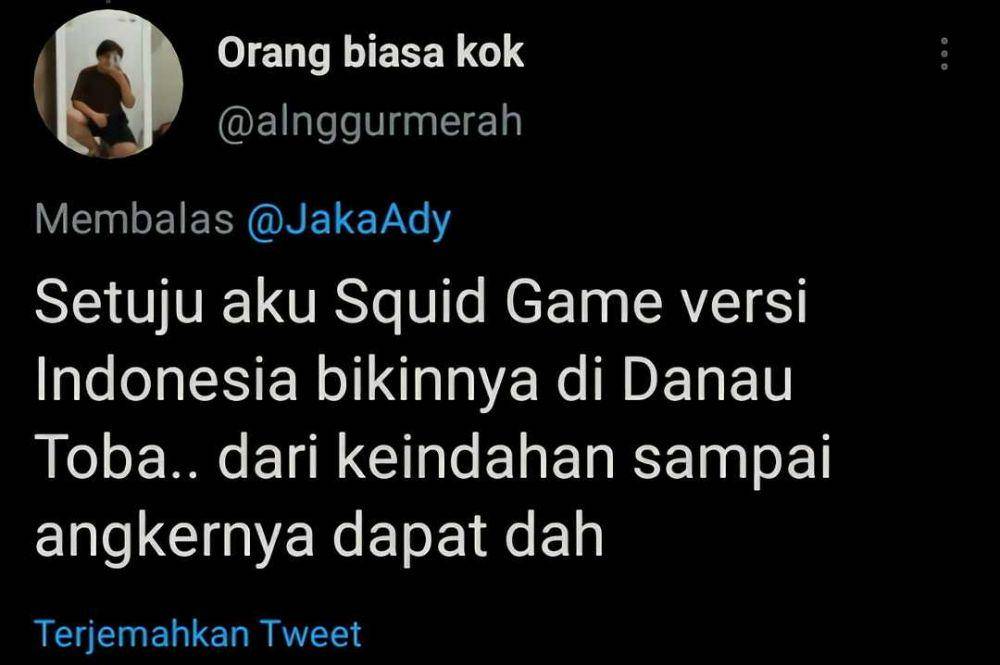 tweet lucu 'Squid Game' lokal (twitter.com/alnggurmerah)