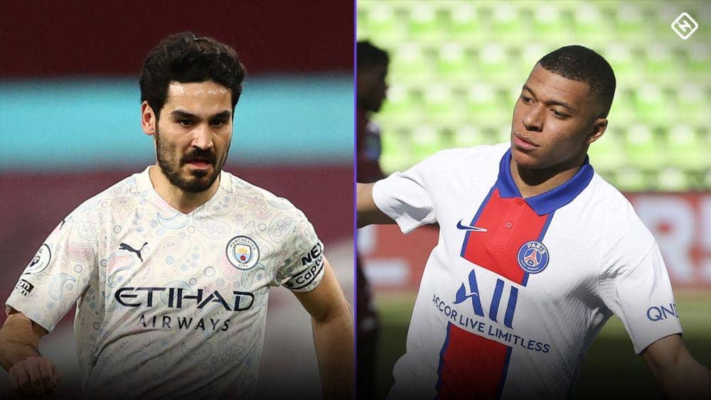 kolase potret Ilkay Gundogan dan Kylian Mbappe (news-block.com)