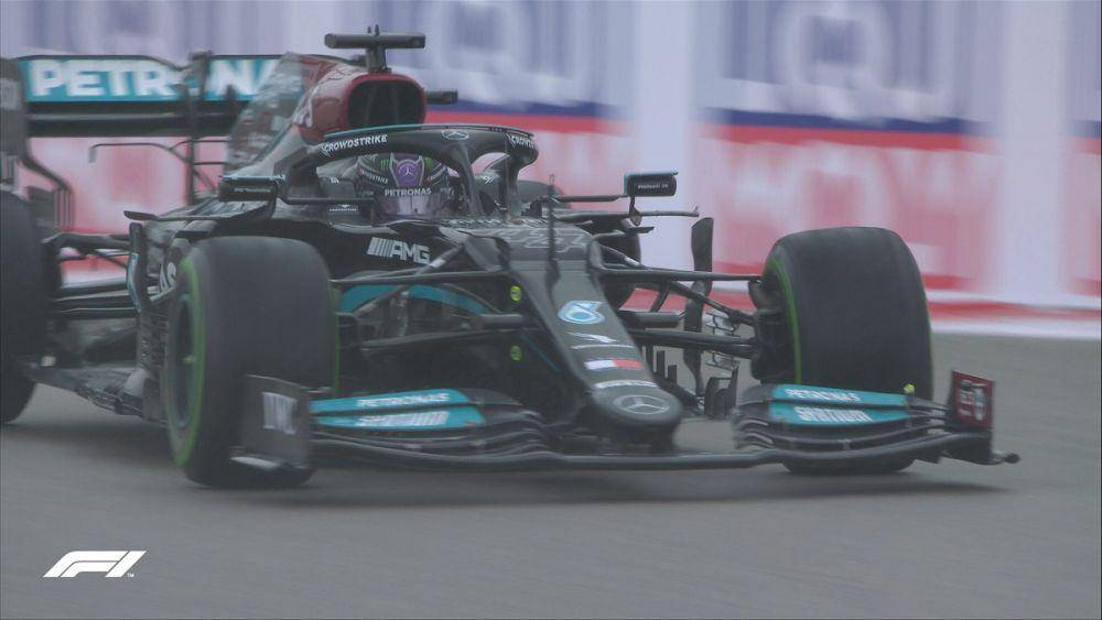 Lewis Hamilton pada GP Rusia (twitter.com/F1)