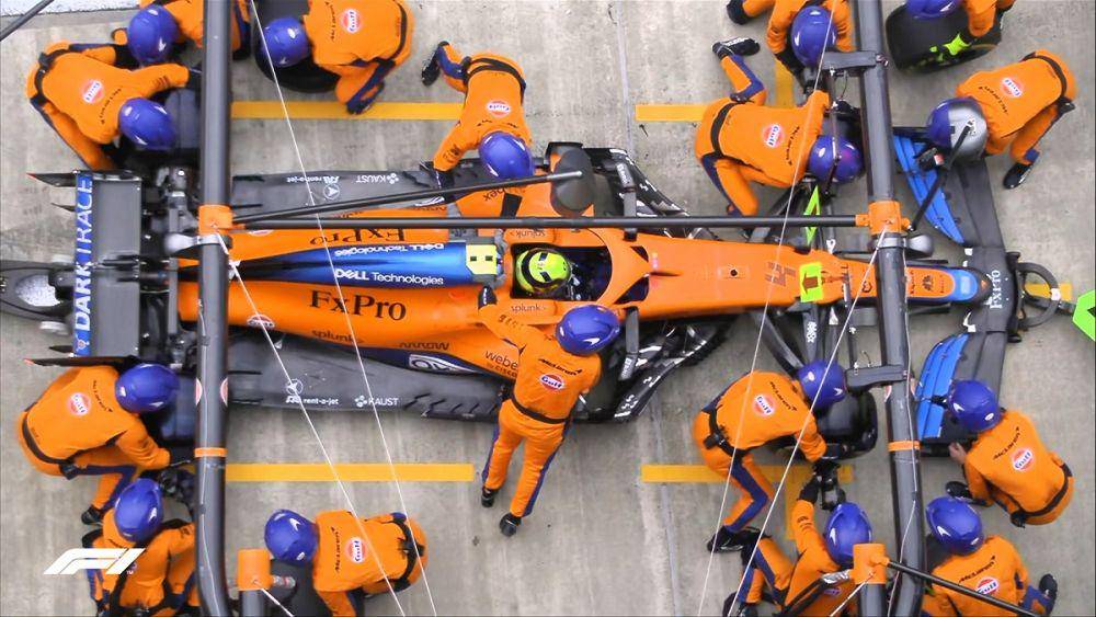 Norris saat masuk pit pada GP Rusia (twitter.com/F1)