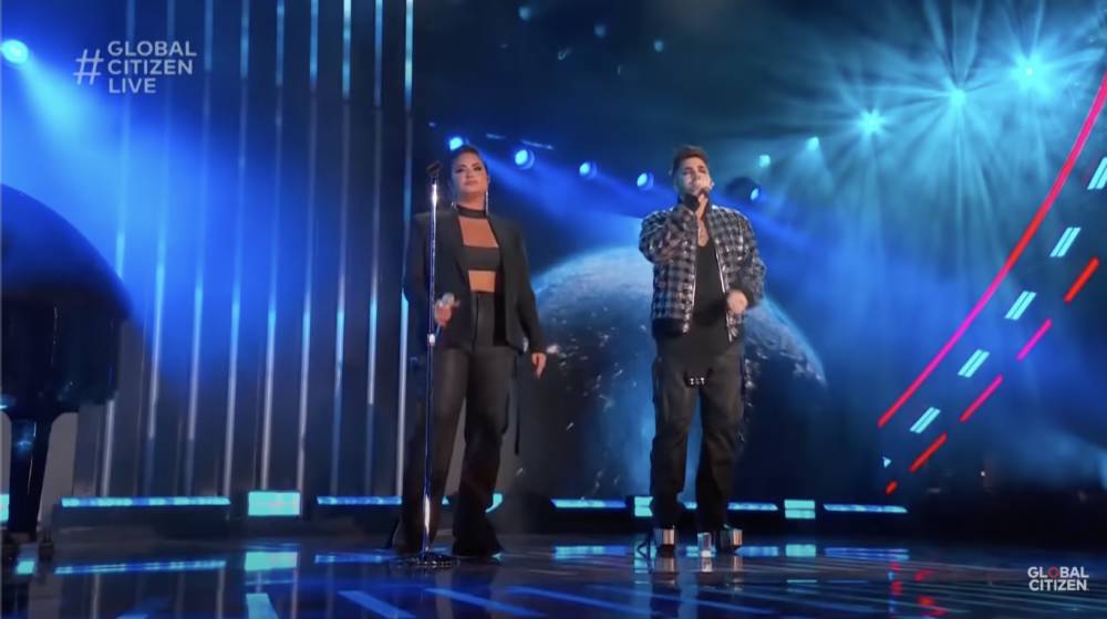 Demi Lovato dan Adam Lambert (dok. Global Citizen)