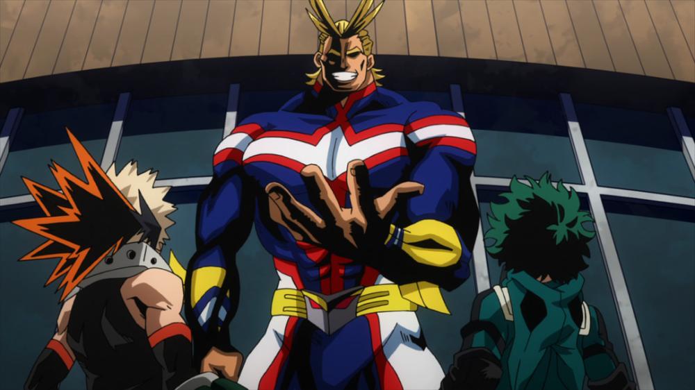 All Might vs Deku dan Bakugo (dok. Netflix/My Hero Academia)
