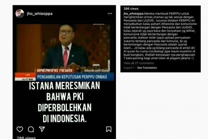 [CEK FAKTA] Istana Perbolehkan PKI di Indonesia?