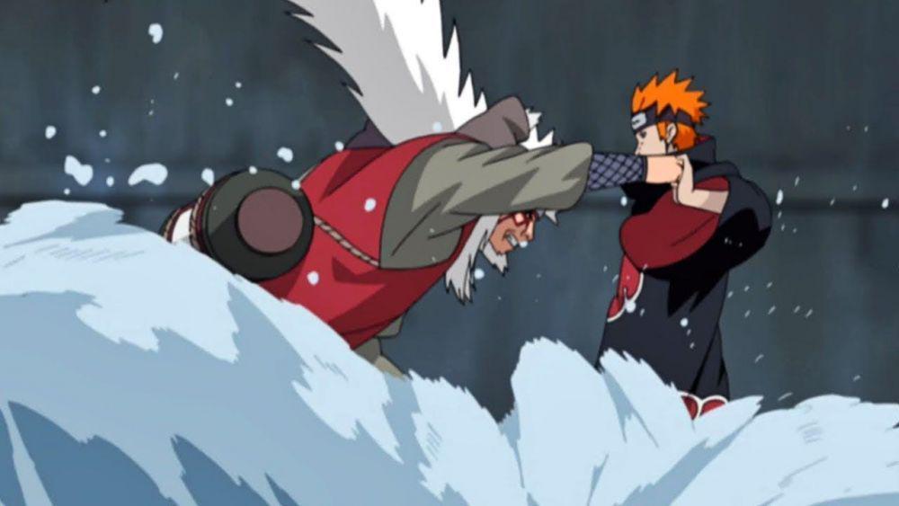 Jiraiya vs Pain (dok. Crunchyroll/Naruto: Shippuden)