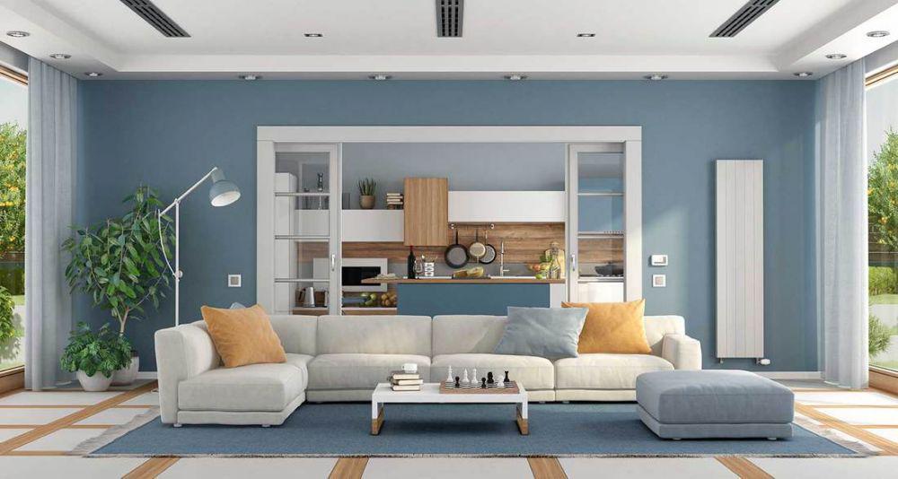 9 Ide Desain Ruang Tamu Bernuansa Warna Biru, Patut Dicoba!