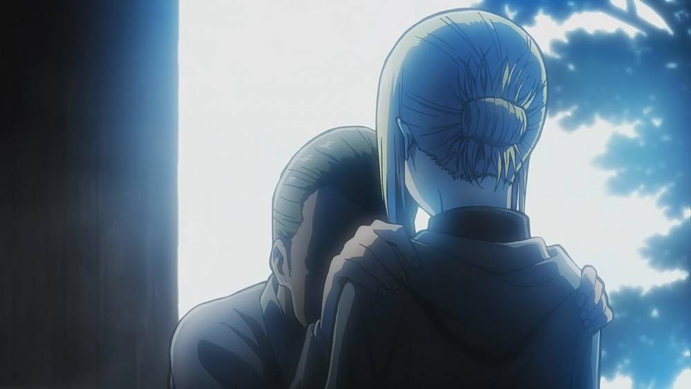 cuplikan adegan ayah Annie meminta maaf kepada Annie (dok. Netflix/Attack on Titan)