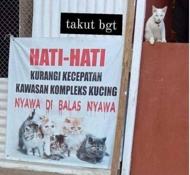 peringatan lucu di spanduk (instagram.com/sukijan)